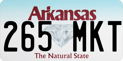 AR license plate 265MKT