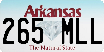 AR license plate 265MLL