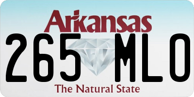 AR license plate 265MLO