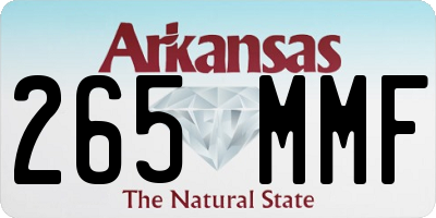 AR license plate 265MMF