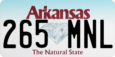 AR license plate 265MNL