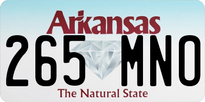 AR license plate 265MNO