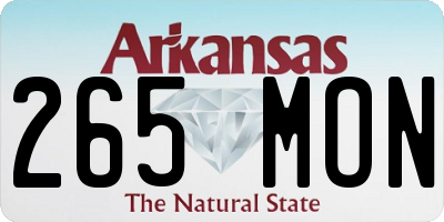 AR license plate 265MON