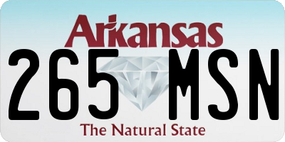 AR license plate 265MSN
