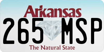AR license plate 265MSP