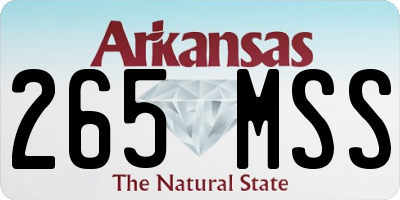 AR license plate 265MSS
