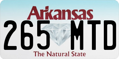 AR license plate 265MTD