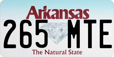 AR license plate 265MTE