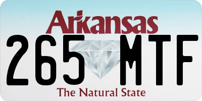 AR license plate 265MTF