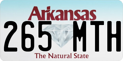 AR license plate 265MTH