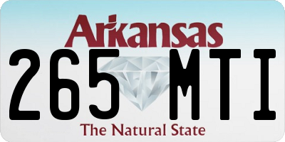 AR license plate 265MTI