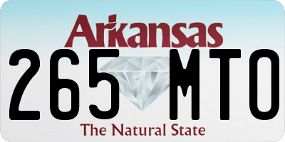 AR license plate 265MTO