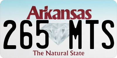AR license plate 265MTS
