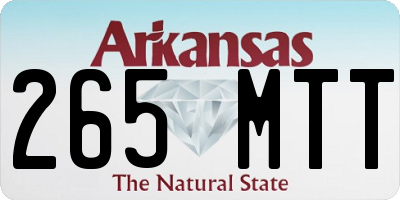 AR license plate 265MTT