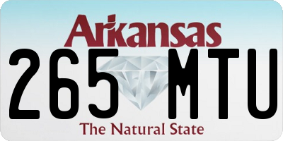 AR license plate 265MTU
