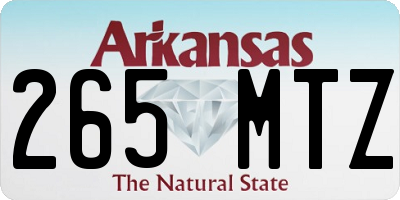 AR license plate 265MTZ