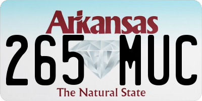 AR license plate 265MUC