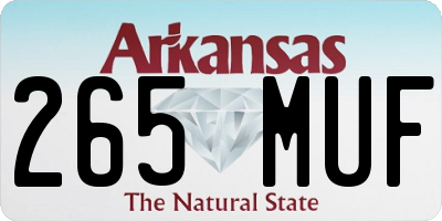 AR license plate 265MUF