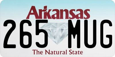AR license plate 265MUG