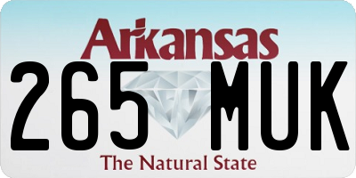 AR license plate 265MUK