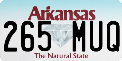 AR license plate 265MUQ