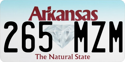 AR license plate 265MZM