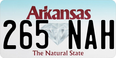 AR license plate 265NAH