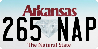 AR license plate 265NAP