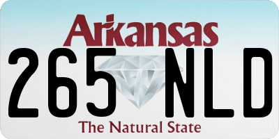 AR license plate 265NLD