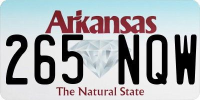 AR license plate 265NQW