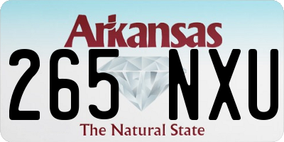 AR license plate 265NXU