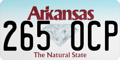 AR license plate 265OCP