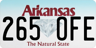 AR license plate 265OFE