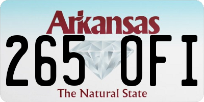 AR license plate 265OFI