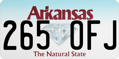 AR license plate 265OFJ