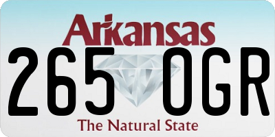 AR license plate 265OGR