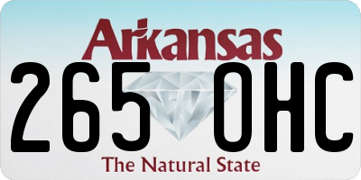 AR license plate 265OHC