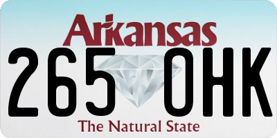 AR license plate 265OHK