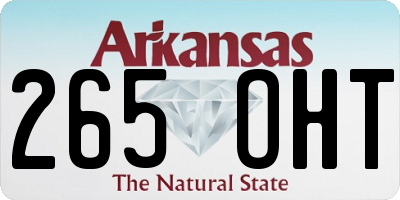 AR license plate 265OHT