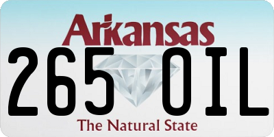 AR license plate 265OIL