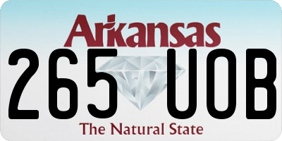 AR license plate 265UOB