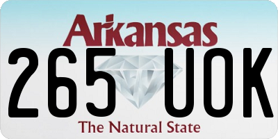 AR license plate 265UOK
