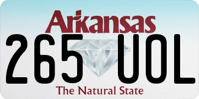 AR license plate 265UOL