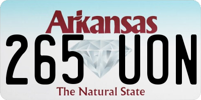 AR license plate 265UON
