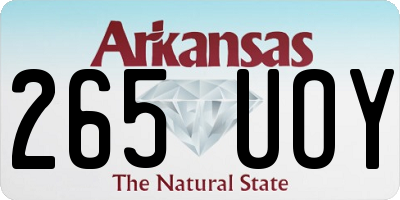 AR license plate 265UOY