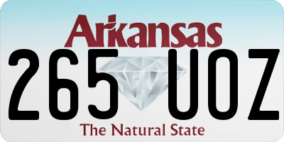 AR license plate 265UOZ