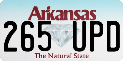 AR license plate 265UPD