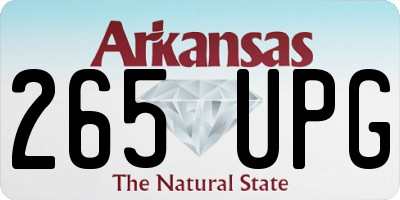 AR license plate 265UPG