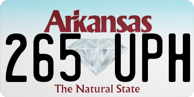 AR license plate 265UPH