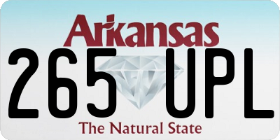 AR license plate 265UPL